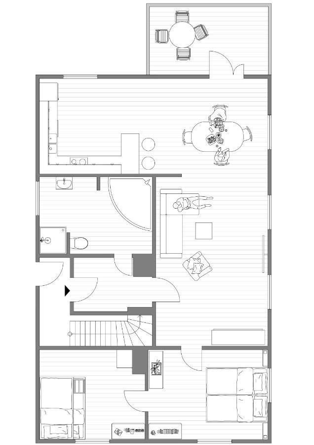 Old School Pa Eidslandet - Exclusive Apartment 外观 照片